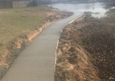 A Road way near by water area