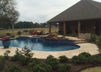 A pool with the lot of decoration