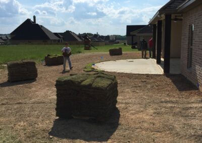 A people working on the garden